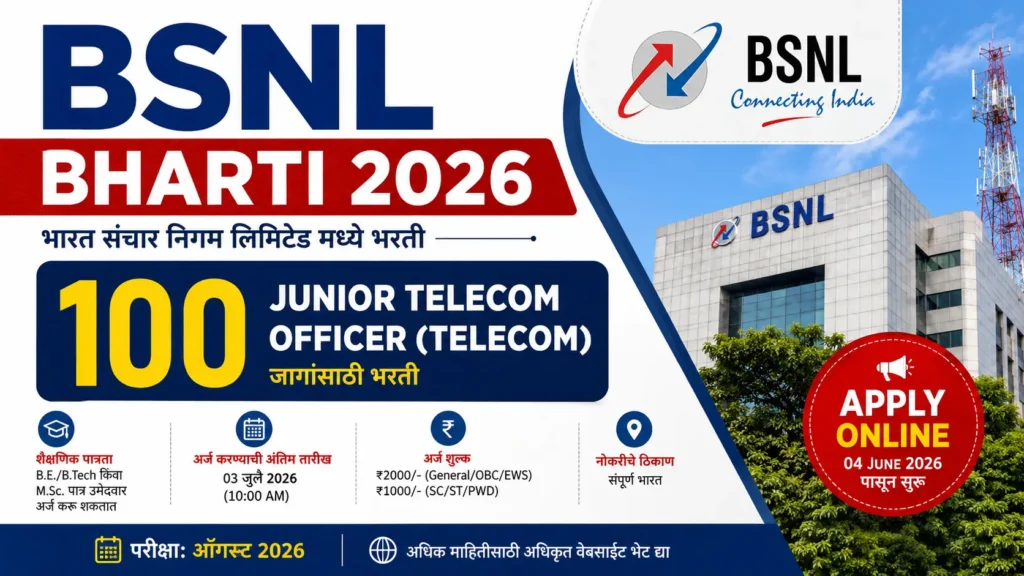BSNL telecom job vacancies 2026