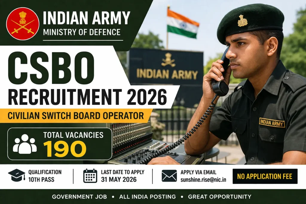 Indian Army recruitment 2026 poster