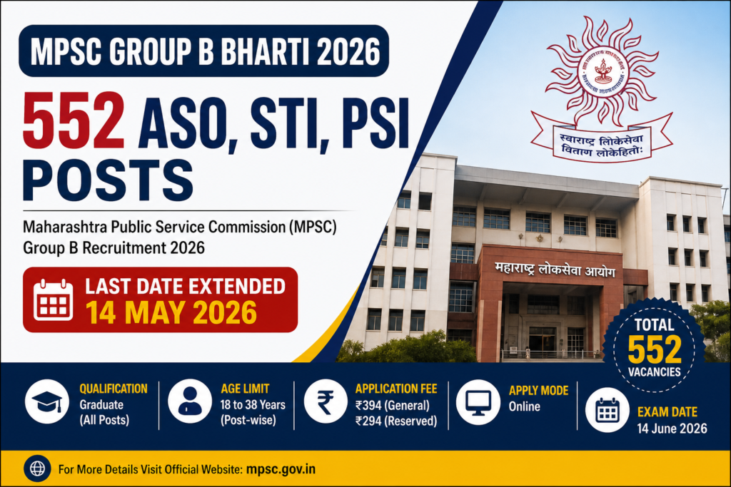 MPSC Group B recruitment 2026 poster