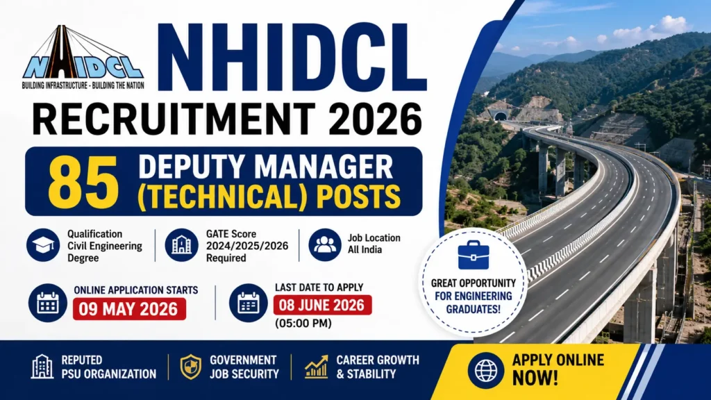 NHIDCL recruitment 2026 poster
