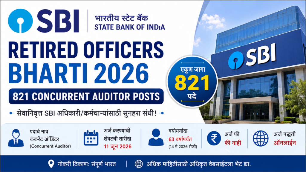 SBI retired officer recruitment poster