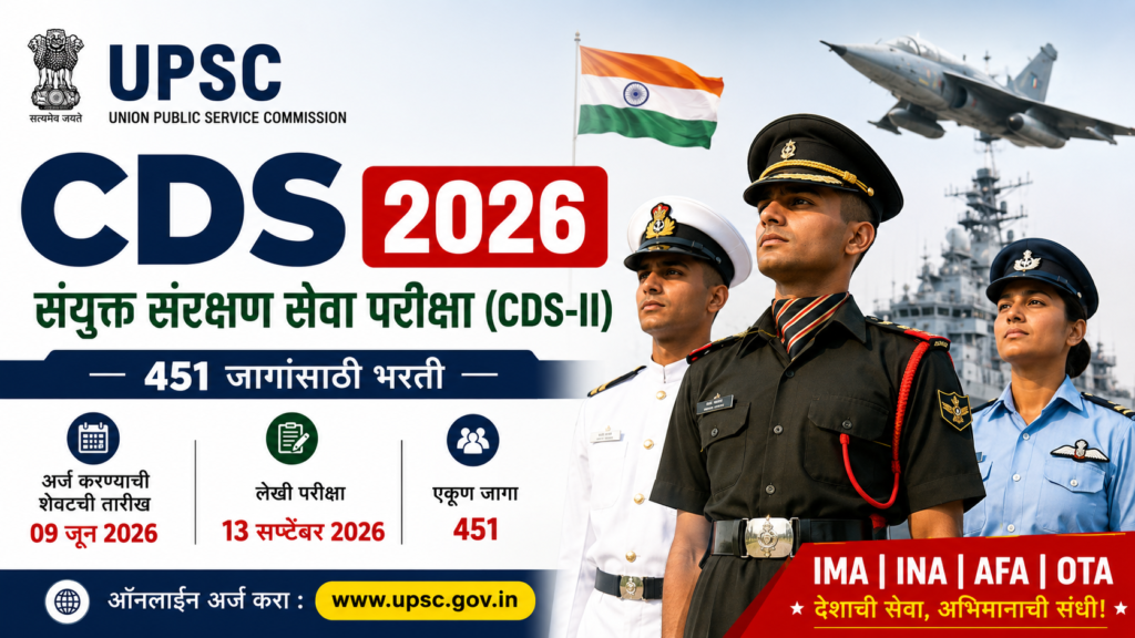 UPSC CDS 2026 recruitment poster