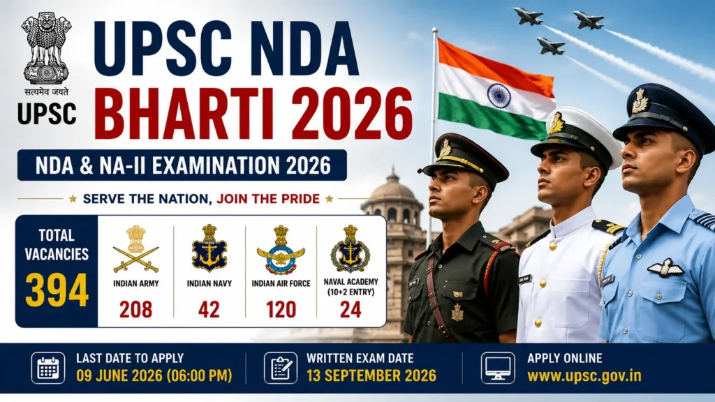 UPSC NDA Bharti 2026 Announcement