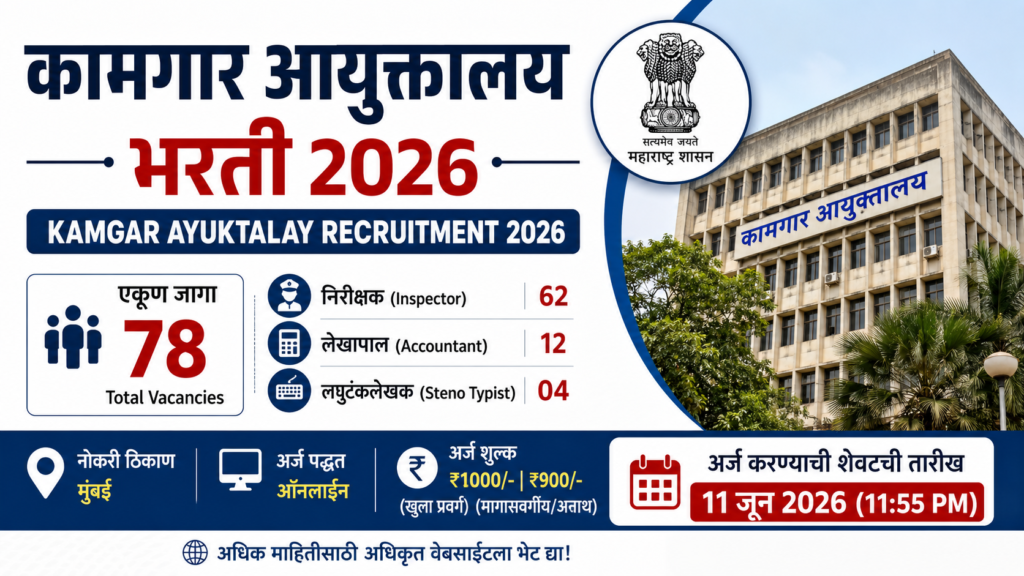 कामगार आयुक्तालय भरती 2026