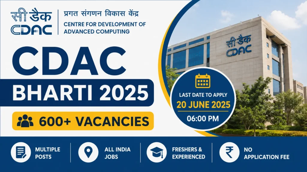 CDAC Recruitment 2025 notification for Project Engineer and Manager vacancies across India